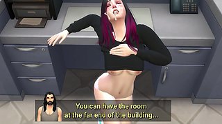 Whole office fucked this busty babe for free 3D Sims animation