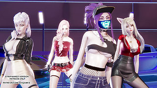 MMD BlackPink - Shut Down Ahri Seraphine Kaisa Evelynn Sexy Kpop Dance League of Legends KDA