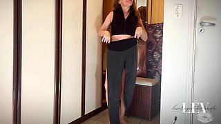 Work Out Try On Haul Petite Redhead LeverageURAssets -6