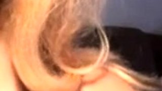 Blonde tight pussy babe solo toy fun in glamour masturbation
