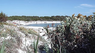 Uninhibited voyeur on Es Trenc beach