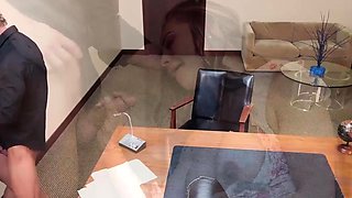 Latina housewife hammered from behind by the horny principal