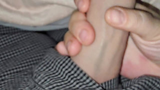 Step mom handjob stepson 9 inch of dick