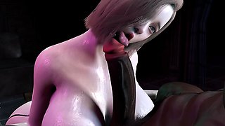 3D Huge Boobs Slut Cheating with BBC