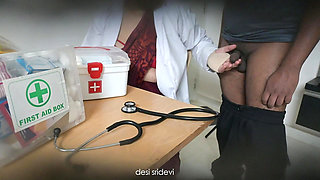 Doctor checking patient in clinic