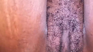 Beautiful Creampie Dripping Out of My Ebony's Asshole After a Good Fuck