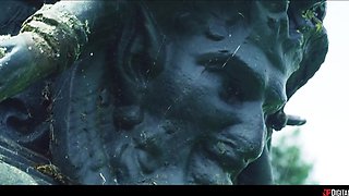Yasmina Khan's Dark Spell in a Spooky Scene