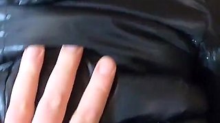 Milfycalla- a Lot of Cum on My Black Down Jacket and Black Leather Leggings 216