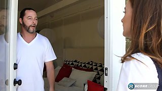 What's Schoolgirl Danni Rivers' Type? An Older Man with a Big, Hard Cock