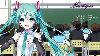Hatsune Miku gives a hot JOI in a college classroom