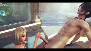 Hentai Uncensored 3D - Marina Handjob and Anal with Creampie - Japanese Asian Manga Anime Film Game Porn