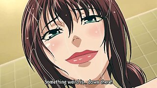 Hot busty milf with huge tits seduces a younger guy and gets fucked in the shower - Hentai