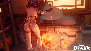 Timeskip Xiangling Gets Fucked in Her Own Kitchen Genshin Impact 3D Animation Hilichurl Alt Version