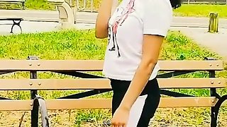Female At The Park Naked Teasing