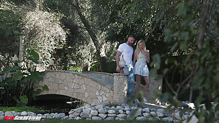 New sensations - College teen spends quality step daddy time