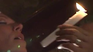 Wax Games with Submissive BDSM Slave