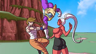 Hentai animated porn game with Bulma and Chi-Chi from Dragon Ball Z getting wild