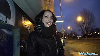 Hot Czech car fuck after public blowjob makes agents cock hard