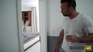 Daddy4K: Hot Teen Olivia Zlota Fucks Mature Larry Steel - Natural Tits, Shaved Pussy, HD 1080p