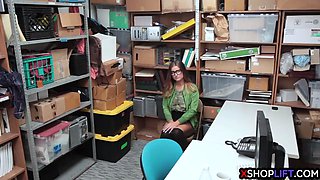 Busty teen thief fucked by a horny mall cops huge cock