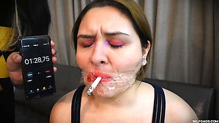 Penelope's Gagged Smoking Challenge