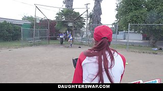 April Snow & Corinna Blake swap daughters and learn how to handle a softball