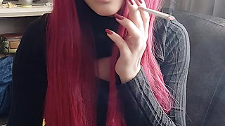 Adorable Alt Girl smoking a cig (ask me for full vid)