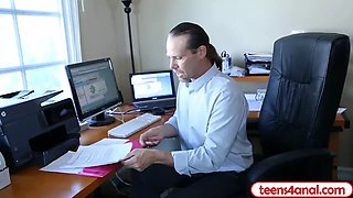 Boss shows employee how to have anal sex but stay a virgin