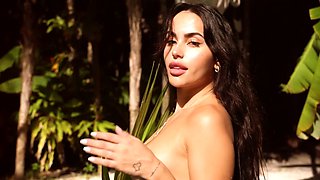 Busty teen Claudia drops off her bikini