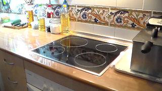 John is peeing it all on the stove