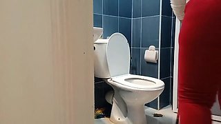 Moroccan Woman Cleaning Toilet