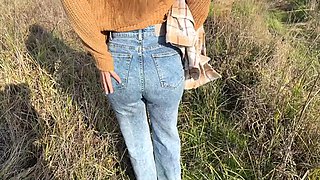 Big ass teen begs to cum all over her booty - POV