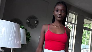 African girl at her first porn audition