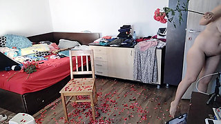 Sexy Stepmom Has Fun with Naked Roses.