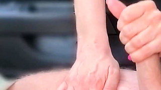 A Girl Caught Me Jerking off in the Car and Help Me Cum 4K. Ep 22202