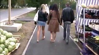 Walk barefoot Russian girls