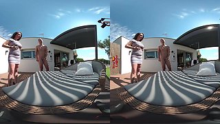 Busty Latina GF Railed On The The Terrace Photoshoot BTS - perVRt
