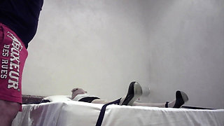 MILF Tied, Blindfolded, Gagged, Fucked and Facialized