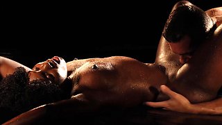 Stunning ebony shares insane positions in loud POV in ghot interracial
