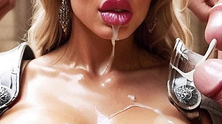 Hot Queen BDSM Hard Sex, Ai,curvy Woman with Big Tits Sucking Big Dick, Slave Woman