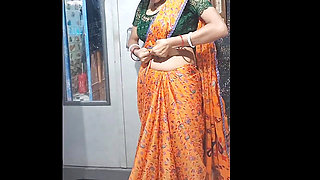 Tight Pussy Desi Bhabhi in Saree Fucked Hard by Devar in Hindi Audio