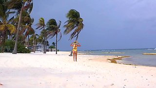 Blonde tight pussy babe solo toy fun in glamour masturbation