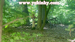 I got caught in the process of fucking this redhead - amateur french exhib poilue JOI soft dom se dildo dans la forêt