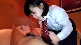 Japanese Schoolgirl Gets Fucked On The Bed