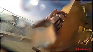 Sexy Mature Red Xxx Masturbates Outside By The Pool