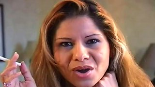 Busty MILF Smoking Blowjob