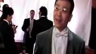 Japanese Bride fuck by in law on wedding day