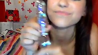 Blonde tight pussy babe has solo toy fun