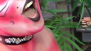 Courtney Cummz and Angel Vain are lesbians who are having fun with their pussies in masks