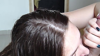 Stepsister Sucking Me Until I Cum in Her Mouth